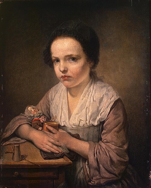 Girl with a Doll, 1750, Jean-Baptiste Greuze