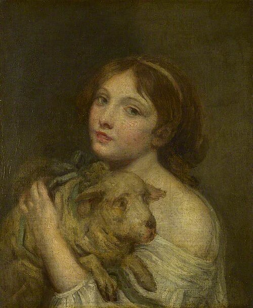 A Girl with a Lamb, 1787, Jean-Baptiste Greuze
