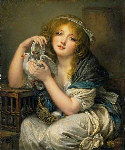 Girl with Doves, 1799, Jean-Baptiste Greuze