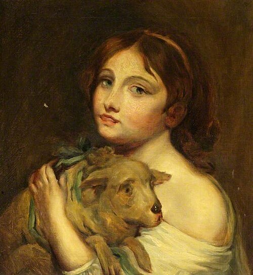 A Girl with a Lamb, , Jean-Baptiste Greuze