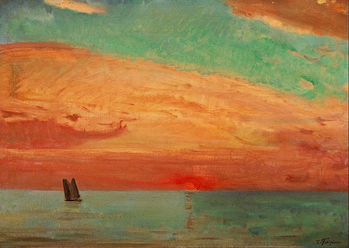 Sunrise over the Eastern Sea, 1932, Fujishima Takeji