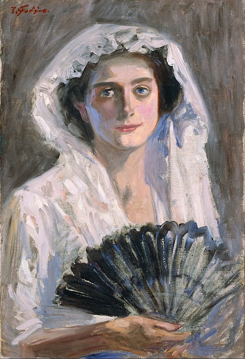 Black Fan, 1908, Fujishima Takeji