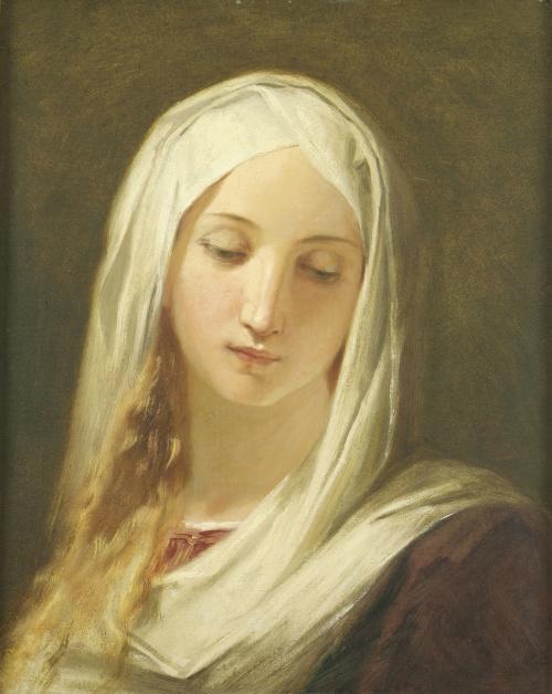 Madonna mit gesenktem Blick, 1881, Adalbert Begas