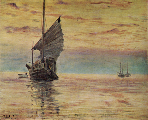 Sea at Sunset, 1910, Shigeru Aoki