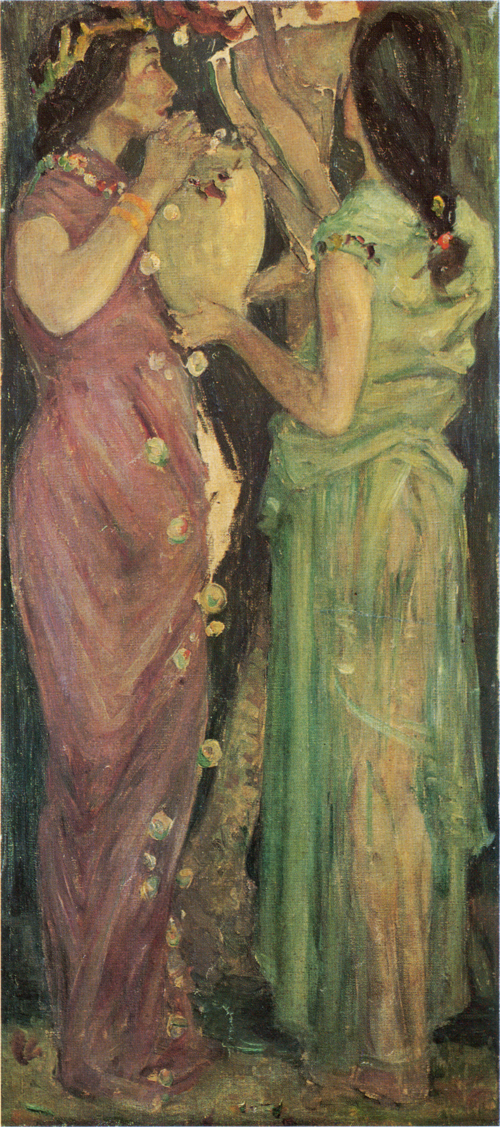 Study for Wadatsumi no Iroko no Miya, 1907, Shigeru Aoki