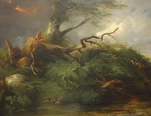 Le Chêne et le Roseau, 1831, Jules Coignet