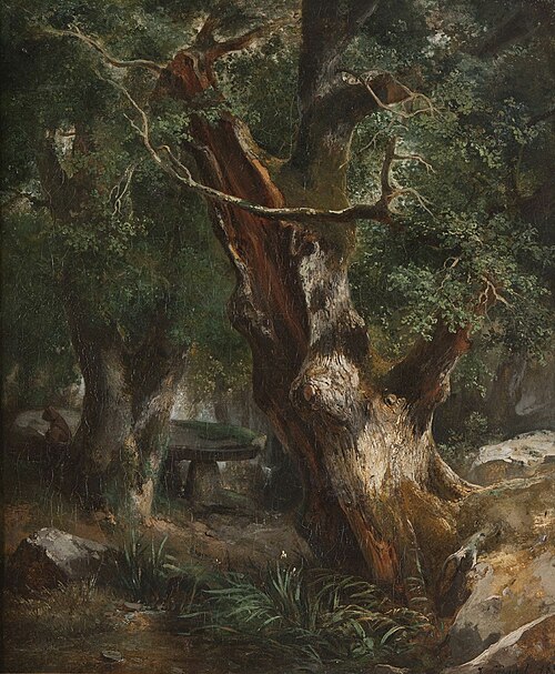 Le Chêne au dolmen dans la forêt de Brocéliande, 1836, Jules Coignet