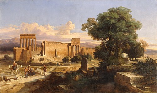 ruines de Balbeck, 1846, Jules Coignet