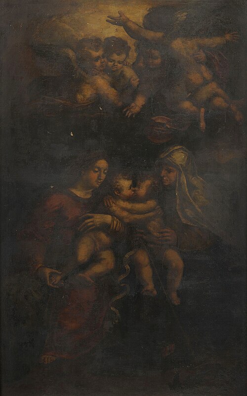 The Holy Family with Angels, 1580, Sebastiano Filippi