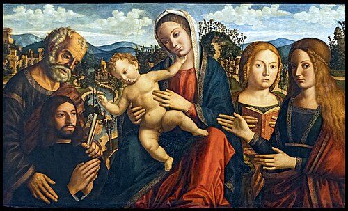 Madone avec des saints et un donateur, 1500, Giovanni di Niccolò Mansueti