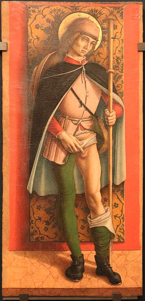 Four Saints and Blesseds: Saint Roch, 1485, Carlo Crivelli
