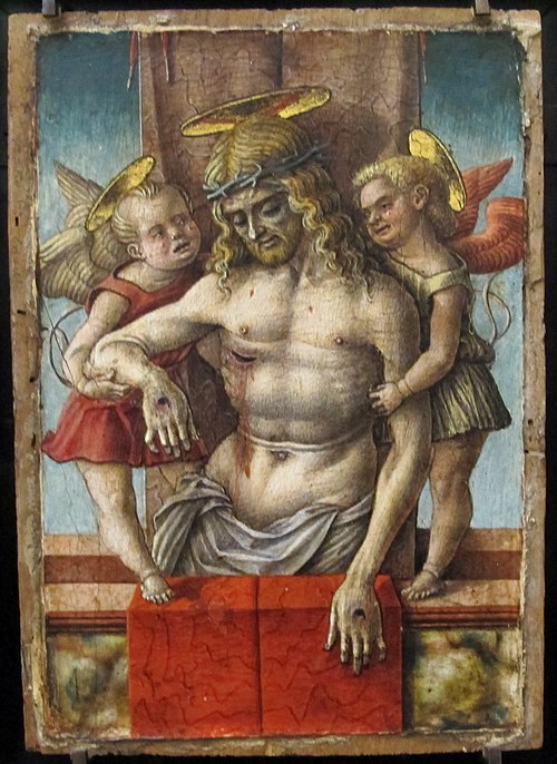 Le Christ mort soutenu par deux anges, 1485, Carlo Crivelli