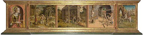 Predella of La Madonna della Rondine, 1474, Carlo Crivelli