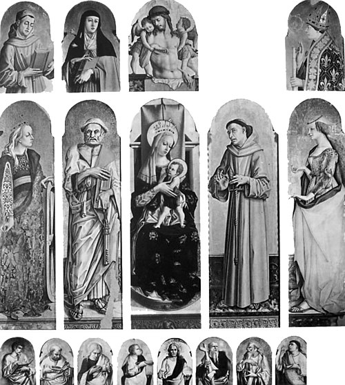 Polyptyque de Montefiore dell'Aso, 1471, Carlo Crivelli
