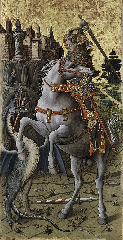Saint Georges tuant le dragon, 1470, Carlo Crivelli