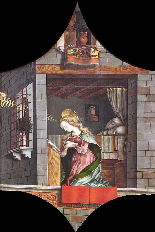 Altarpiece of San Domenico: The Virgin Annunciate, 1482, Carlo Crivelli