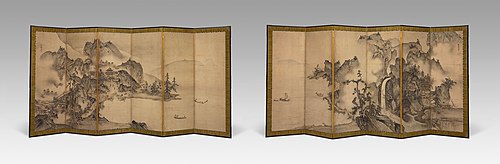 Landscape of the Four Seasons, 1550, Sesson Shukei