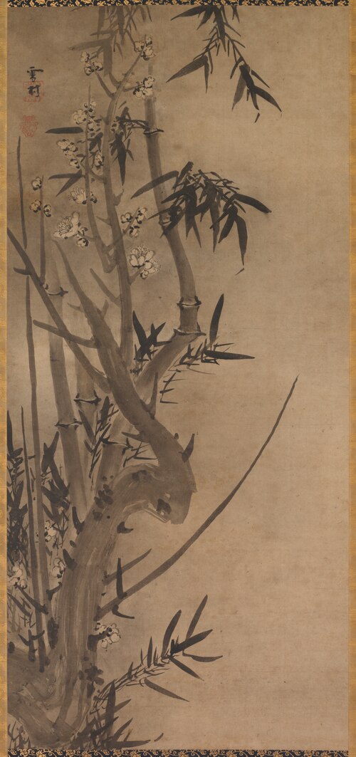 Bamboo and Plum, 1546, Sesson Shukei