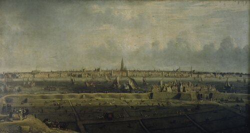 The Antwerp Waterfront and a part of the Vlaams Hoofd, 1658, Jan Baptist Bonnecroy