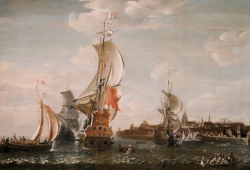 A Zeeland Ship and Other Dutch Vessels off Flushing, 1650, Jan Baptist Bonnecroy