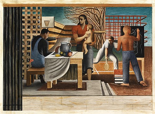 Security of the People (Study for mural, Old Social Security building, Washington, D. C.), 1941, Seymour Fogel