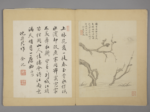 沈颢墨梅册, , Shen Hao