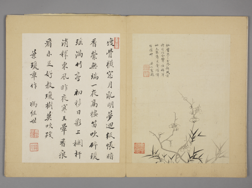 沈颢墨梅册, , Shen Hao