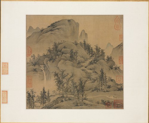 Travelers in Autumn Mountains, 1330, Sheng Mao