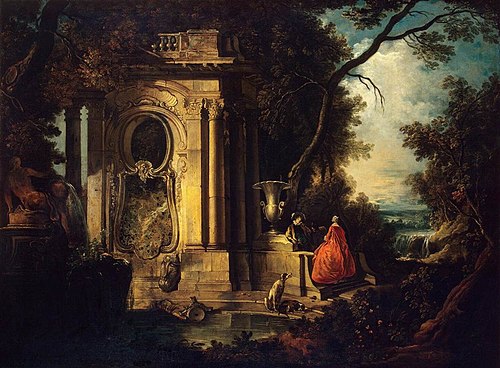 Scene in a Park, 1745, Jacques de Lajoüe