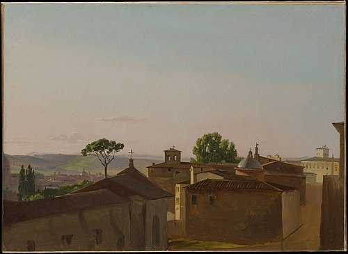 View on the Quirinal Hill, Rome, 1800, Simon Denis