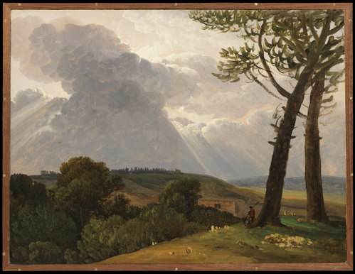 View of the Roman Campagna. Study, 1800, Simon Denis