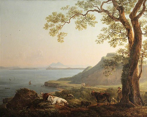 A View from Ischia over the Canale di Procida, 1798, Simon Denis
