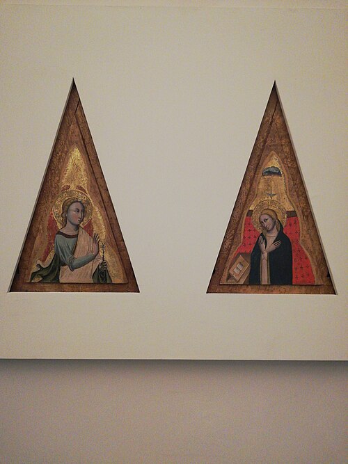 Arcangelo Gabriele e Vergine annunziata, 1350, Simone dei Crocifissi