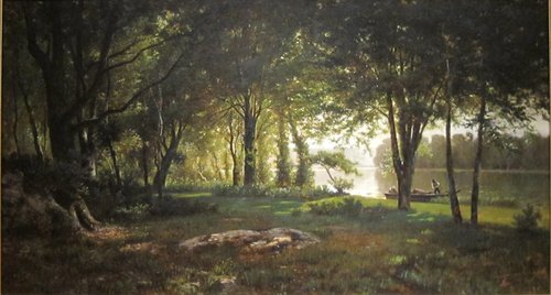 LANDSCAPE, RIVER AND FOREST, 1880, Thomas Corwin Lindsay