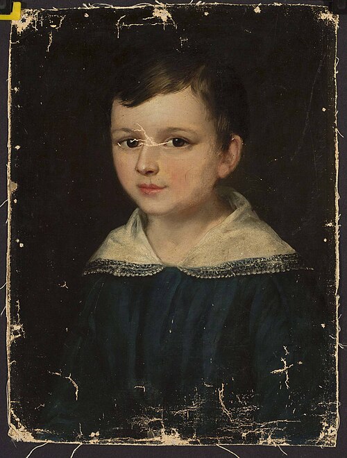 Portrait of Oktawian Szukiewicz as a child, 1844, Ambroży Mieroszewski