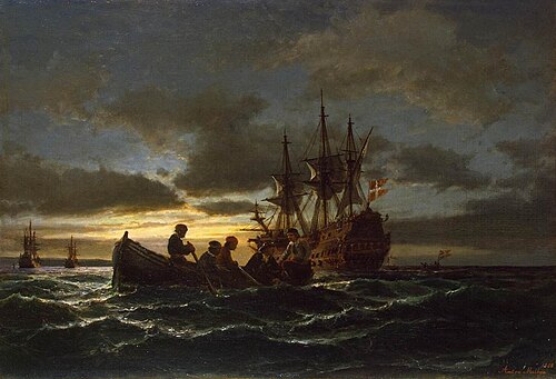 Sea at Night, 1865, Anton Melbye