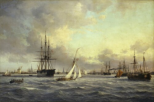 On the roads of Copenhagen., 1860, Anton Melbye