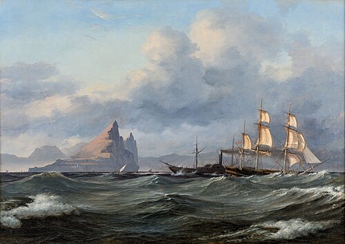 In the strait of Gibraltar., 1845, Anton Melbye
