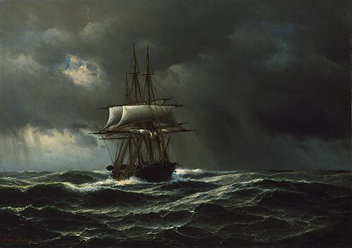 The hurricane., 1866, Anton Melbye