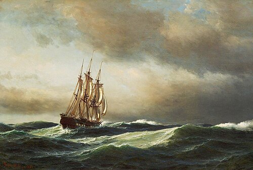 View of the Adriatic, 1864, Anton Melbye