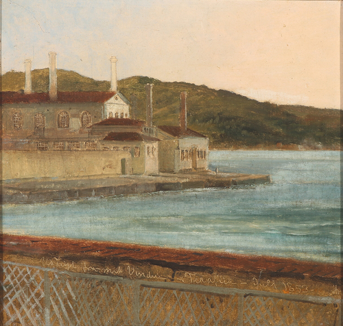 View from my window in Terafia., 1853, Anton Melbye
