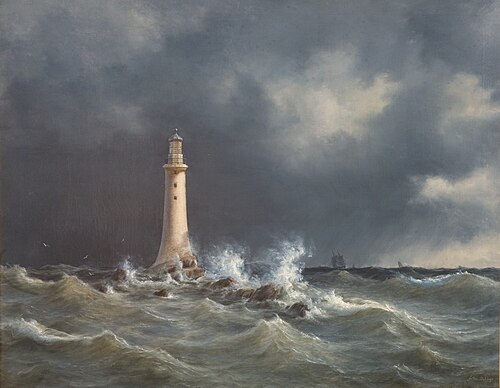 Eddystone Lighthouse, 1846, Anton Melbye