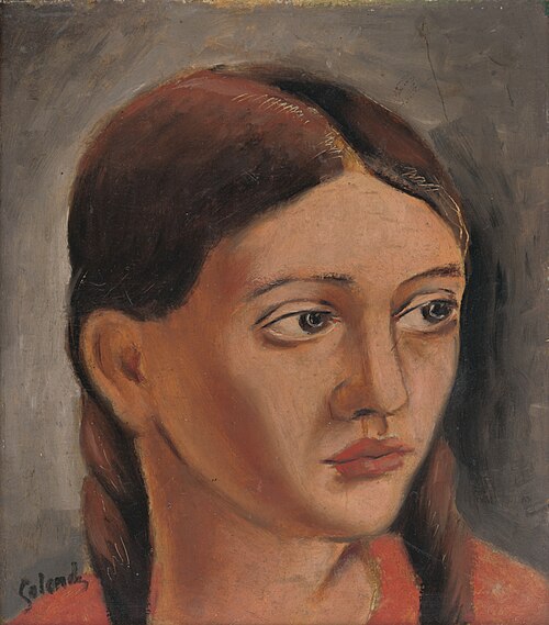 Girl's Head, 1917, Mikulas Galanda