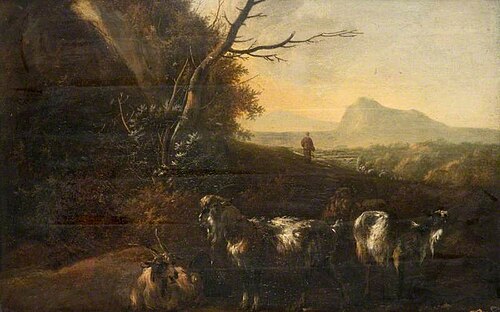 A Landscape with Goats, 1665, Adam Colonia