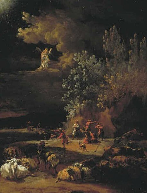 The Annunciation of the Angel to the Shepherds, 1662, Adam Colonia