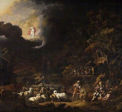 The Angel Appearing to the Shepherds, 1672, Adam Colonia