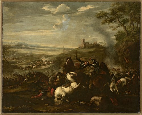 A battle scene, , Adam François van der Meulen