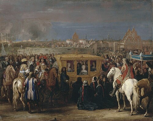 Entry of King Louis XIV and Empress Maria Theresa in Douai on 4 August 1667, 1678, Adam François van der Meulen