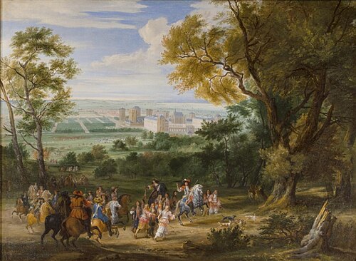 The Arrival of King Louis XIV at the Château de Vincennes, 1675, Adam François van der Meulen