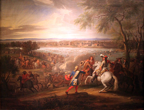 Louis XIV, roi de France, franchit le Rhin à Lobith le 12 Juin 1672, 1680, Adam François van der Meulen